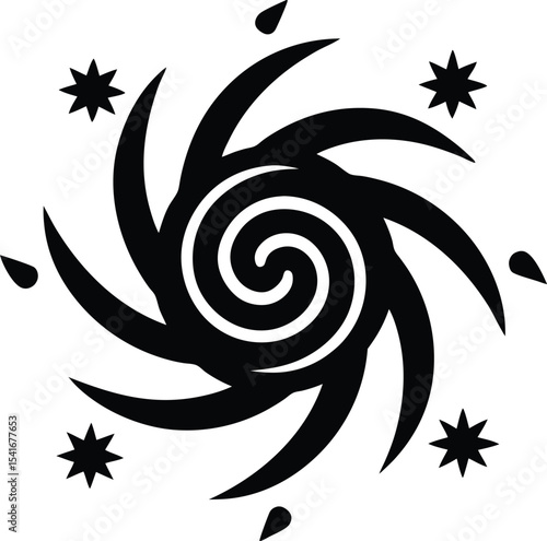 Snowstorm Swirl Icon Outline Vector Illustration