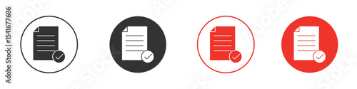 Document accept icon Logos. Flat Vector Icon Design Template
