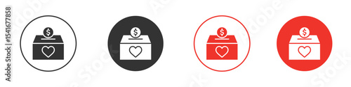 Donations icon Logos. Flat Vector Icon Design Template