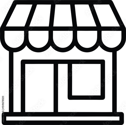 Storefront Icon Outline Vector Illustration