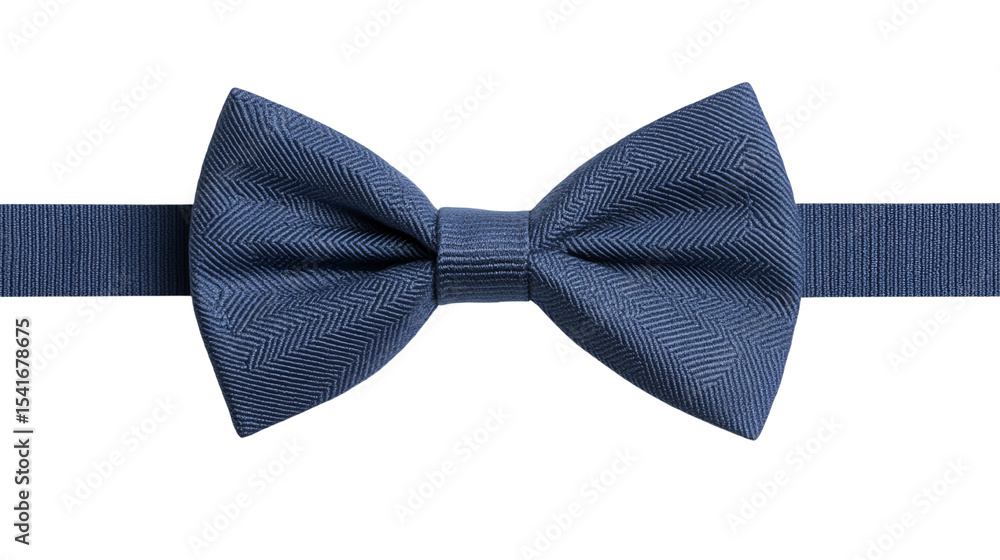 Elegant navy blue bow tie isolated on a white background, perfect for formal attire and special occasions. Elegant navy blue bow tie isolated on a white background, perfect for formal attire and special occasions.