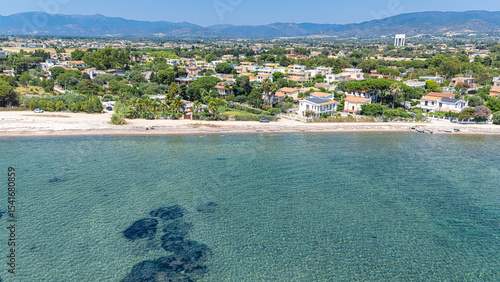 Aerial view of the Sant'Andrea area in Quartu S. E., Sardinia, Italy