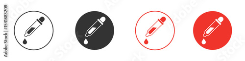 Dropper pipette icon Logos. Flat Vector Icon Design Template
