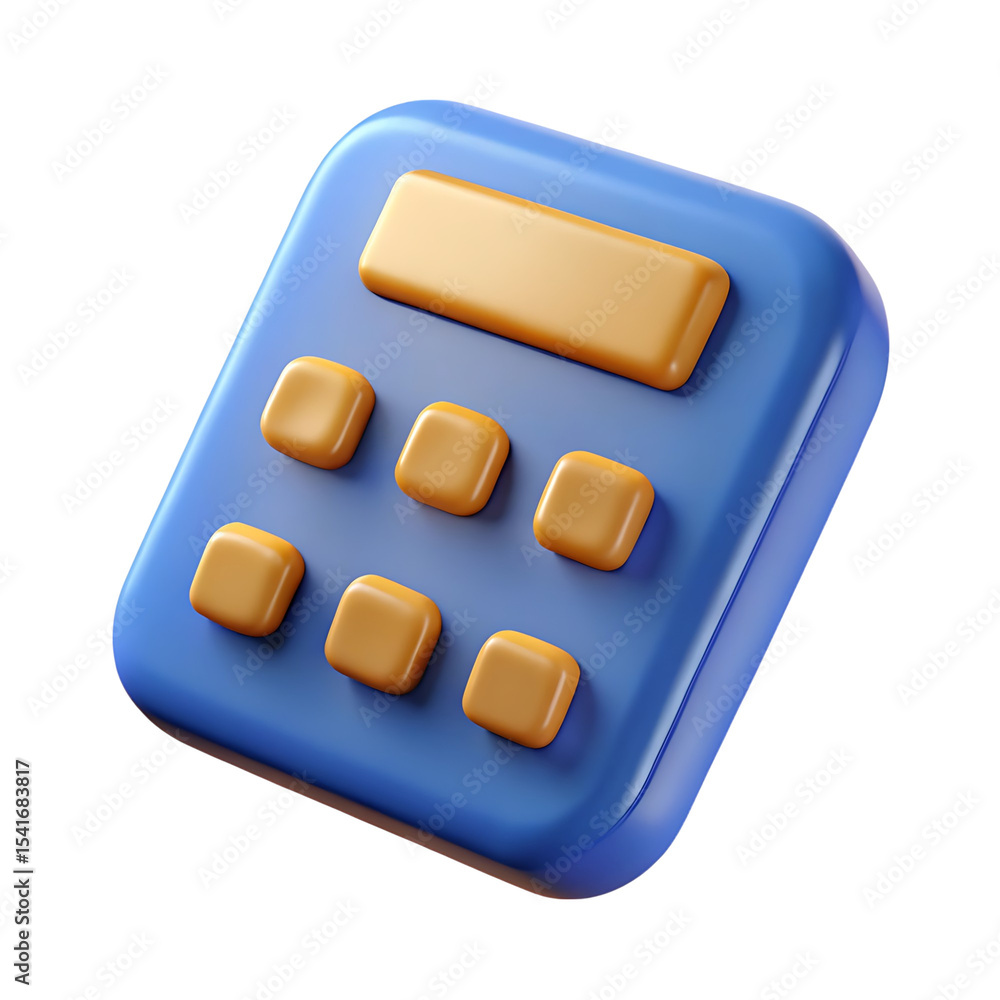 3d cartoon calculator icon isolated on transparent background 3d cartoon calculator icon isolated on transparent background