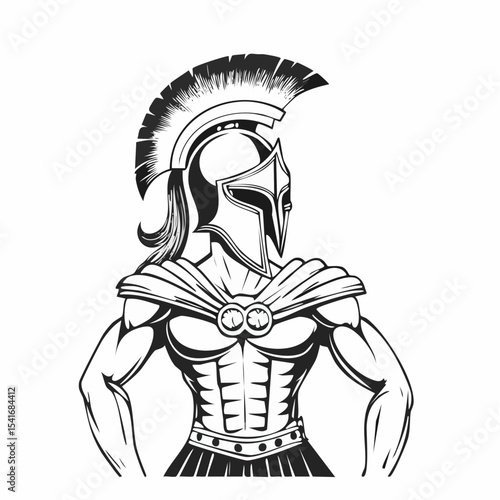 Spartan Gladiator Image. Gladiator Ready Stock Illustrations on white background.