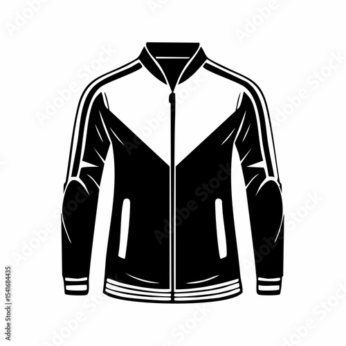 Black and white Sport Jacket Images Vector. illustration of sport jacket image isolated on white background.