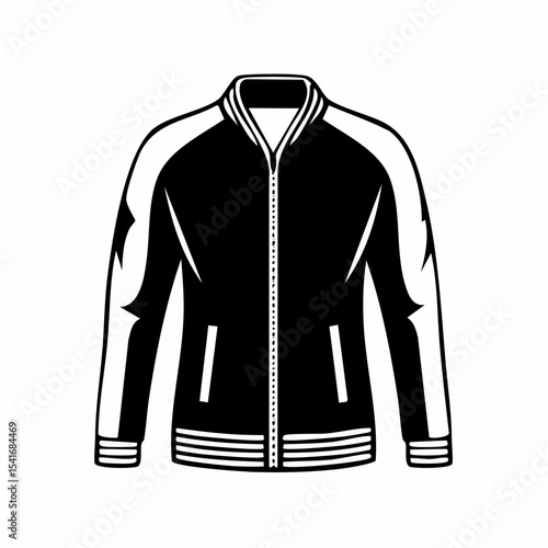 Black and white Sport Jacket Images Vector. illustration of sport jacket image isolated on white background.