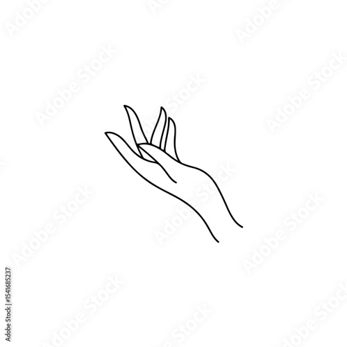 Aesthetic Elegant Hand Gesture Vector.