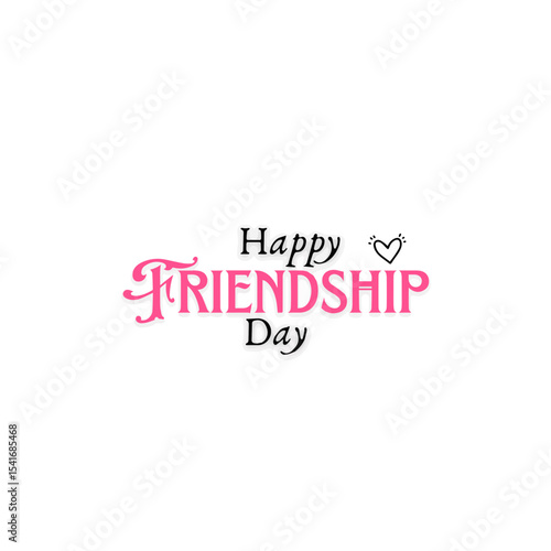 Happy Friendship Day Typography Illustration.