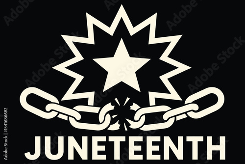 Juneteenth celebration graphic design freedom star burst