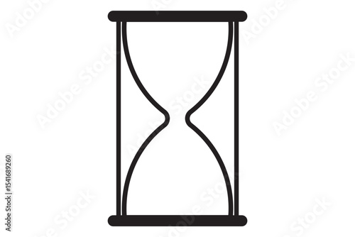Hourglass line vector icon. Simple sandglass symbol. time management icon.