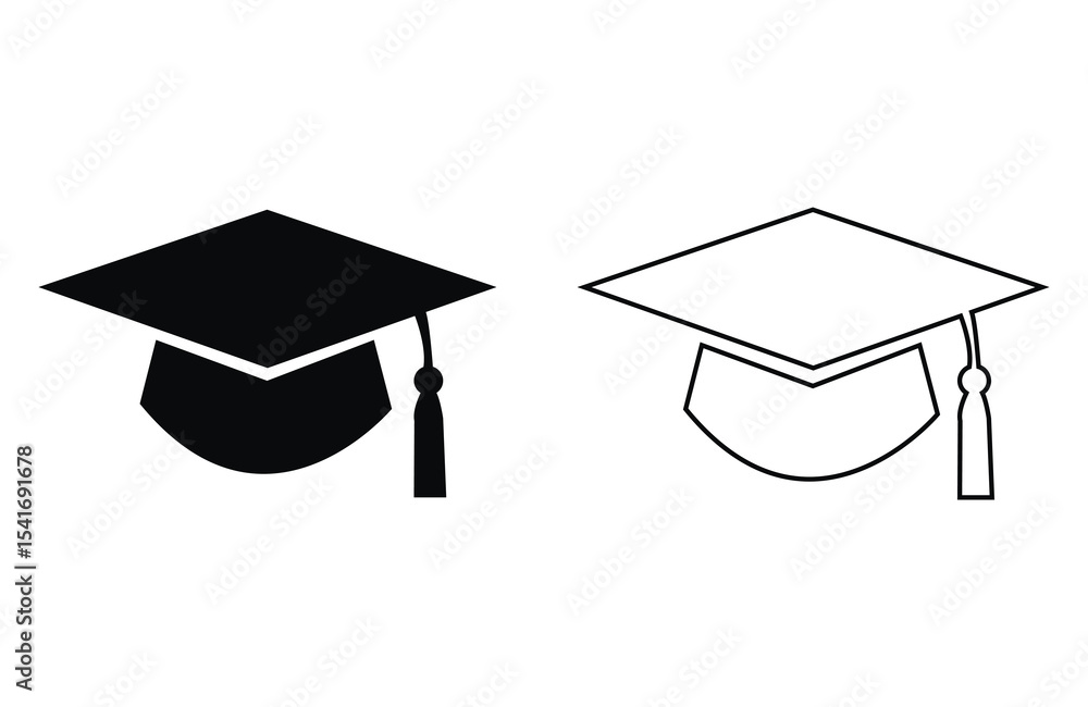 custom made wallpaper toronto digitalGraduation cap silhouette icon vector   