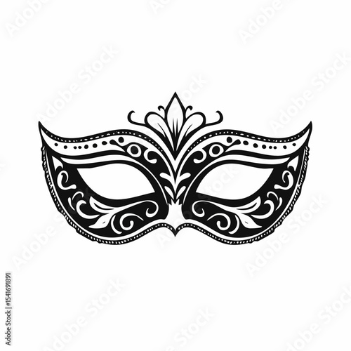 Carnival Venetian Mask Blending Tradition Image vector isolated on white background.
