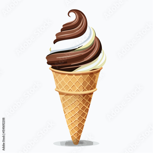 チョコとバニラミックスソフトクリーム