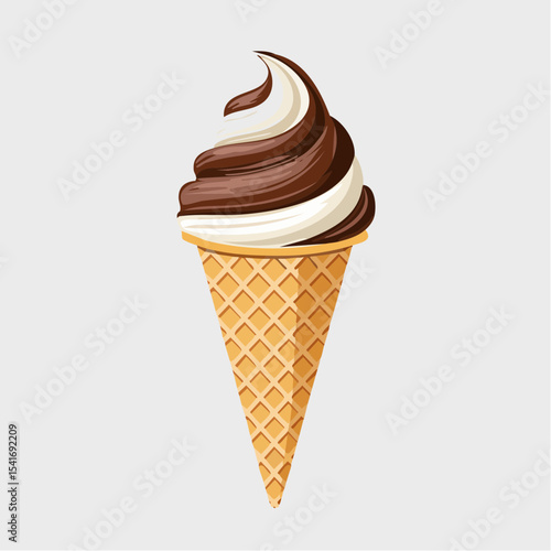 チョコとバニラミックスソフトクリーム