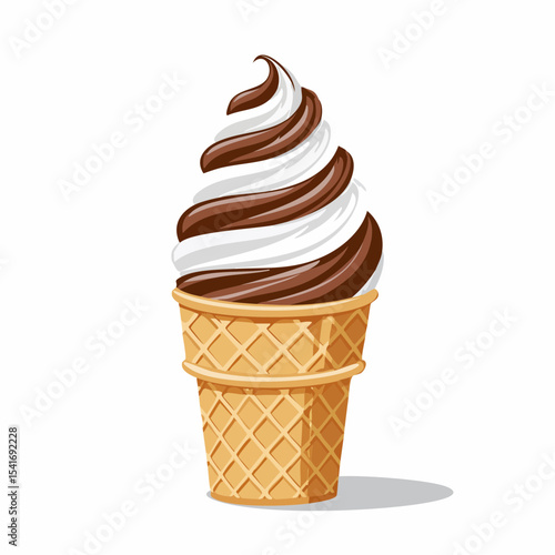 チョコとバニラミックスソフトクリーム