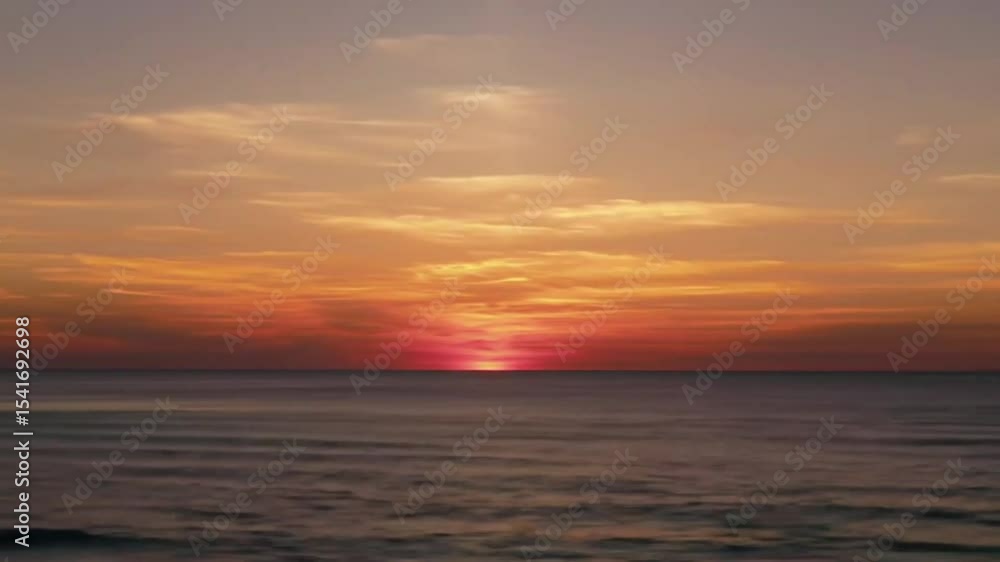 Vibrant sunset over ocean Vibrant sunset over ocean