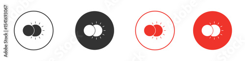 Eclipse icon Logos. Flat Vector Icon Design Template