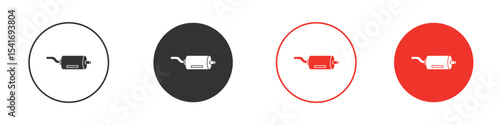 Exhaust pipe icon Logos. Flat Vector Icon Design Template
