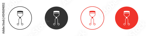Eyelash curler icon Logos. Flat Vector Icon Design Template