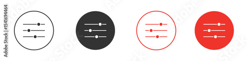 Filter Button icon Logos. Flat Vector Icon Design Template