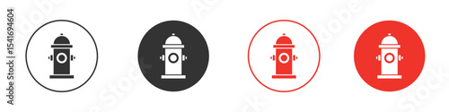 Fire hydrant icon Logos. Flat Vector Icon Design Template