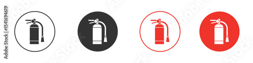 Fire extinguisher icon Logos. Flat Vector Icon Design Template