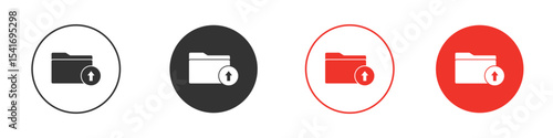 Folder upload icon Logos. Flat Vector Icon Design Template