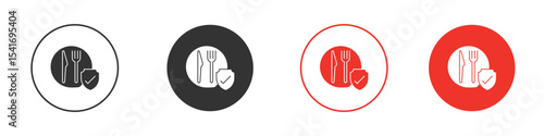 Food safety icon Logos. Flat Vector Icon Design Template