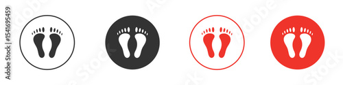 Footprint icon Logos. Flat Vector Icon Design Template