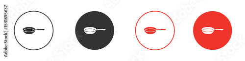 Frying pan icon Logos. Flat Vector Icon Design Template