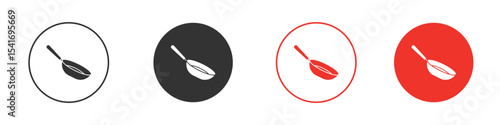 Frying pan icon Logos. Flat Vector Icon Design Template