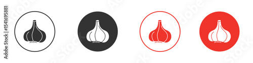 Garlic icon Logos. Flat Vector Icon Design Template