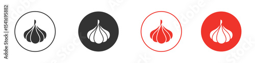 Garlic icon Logos. Flat Vector Icon Design Template
