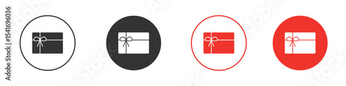Gift voucher icon Logos. Flat Vector Icon Design Template