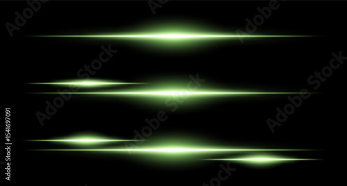 Horizontal glowing beams in layered layout with smooth edges and intensity gradients, ideal for interface design or sci-fi visuals.