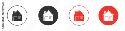 Home icon Logos. Flat Vector Icon Design Template
