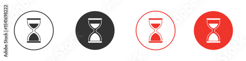 Hourglass icon Logos. Flat Vector Icon Design Template