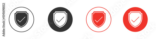 Insured icon Logos. Flat Vector Icon Design Template