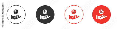 Interest icon Logos. Flat Vector Icon Design Template
