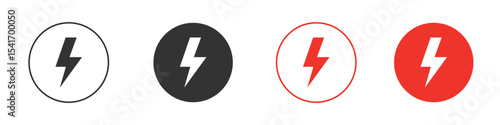 Lightning icon Logos. Flat Vector Icon Design Template