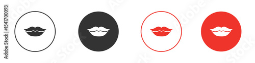 Lips icon Logos. Flat Vector Icon Design Template