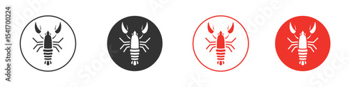 Lobster icon Logos. Flat Vector Icon Design Template