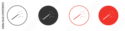 Magic wand icon Logos. Flat Vector Icon Design Template