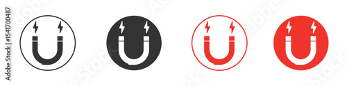 Magnet icon Logos. Flat Vector Icon Design Template
