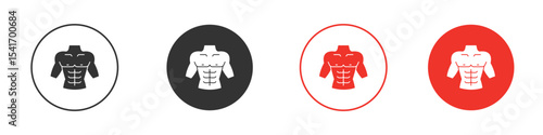 Male torso icon Logos. Flat Vector Icon Design Template