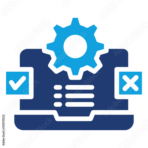 Testing Flat Blue Icon