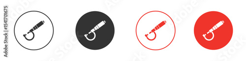 Micrometer icon Logos. Flat Vector Icon Design Template