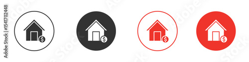 Mortgage icon Logos. Flat Vector Icon Design Template