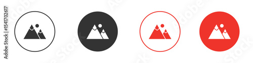 Mountain icon Logos. Flat Vector Icon Design Template